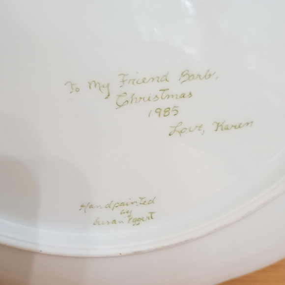 Vintage Graud Limoge France Scalloped Plate Hand Painted Flowers Suzan Eggert - Picture 11 of 12